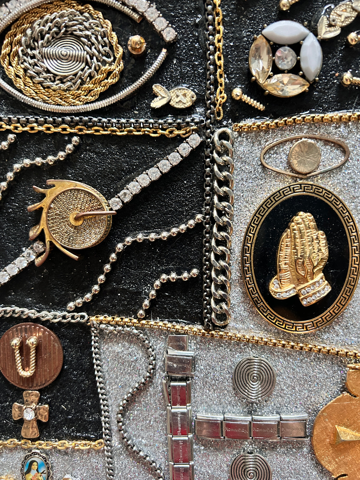 Double Fish - One-of-a-kind Upcycled Jewelry Artwork